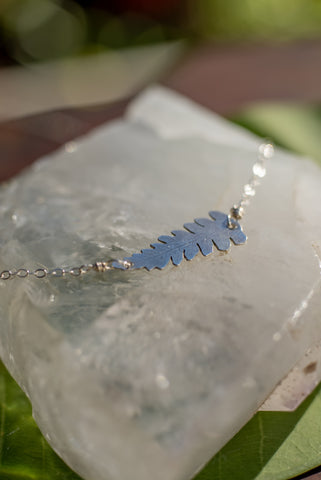 Silver Fern Necklace 1